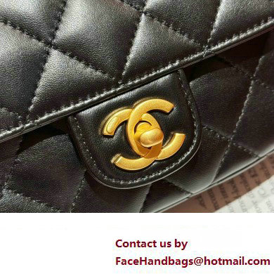 Chanel Lambskin  &  Gold-Tone Metal Small Bag with Top Handle AS4573 Black 2024